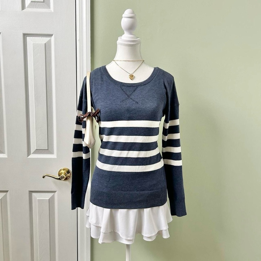 Blue striped sweater